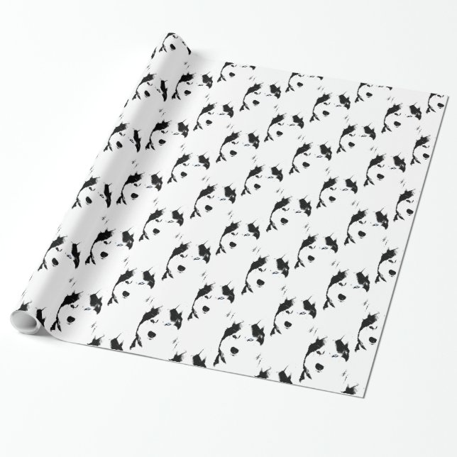 Husky Wrapping Paper Husky Sled Dog Paper (Unrolled)