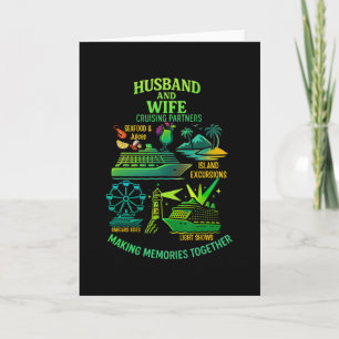 Husnd And Wife Matching Cruise Vacation Couple Card
