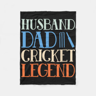 Husnd Dad Cricket Legend - Funny Cricket Player Co Fleece Blanket