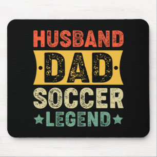 Husnd Dad Soccer Legend For Proud Athletic Fathers Mouse Pad