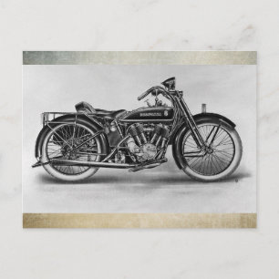 Husqvarna motorcycle  1926 postcard