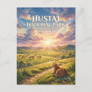 Hustai National Park (Takhi Horses) Mongolia Postcard