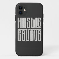 Hustle and Believe Motivational Embroidered Style 