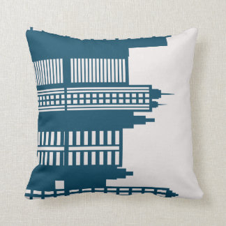 Hustle & Bustle Skyscrapers Blue Cushion