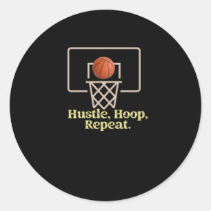 Hustle  classic round sticker