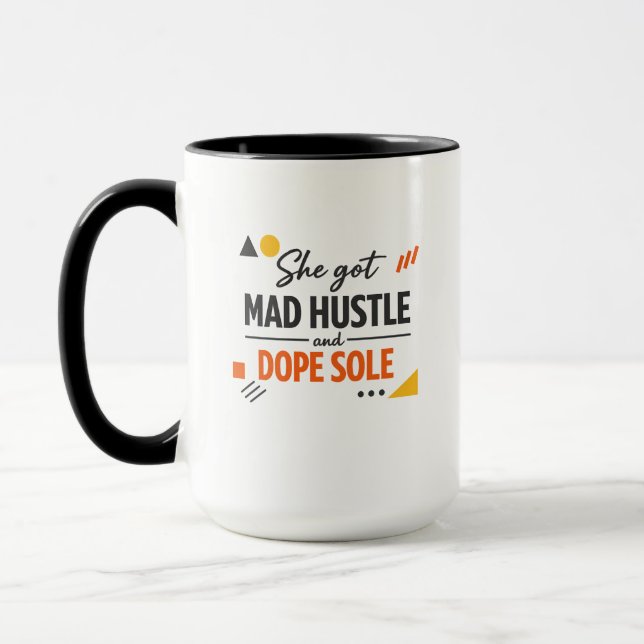 Hustle, Confidence & Great Shoes Mug (Left)