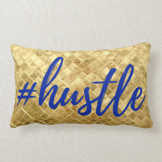 #Hustle Gold Texture Pillow