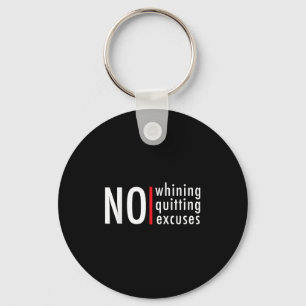 Hustle Gym No Whining Quitting Excuses Motivation Key Ring