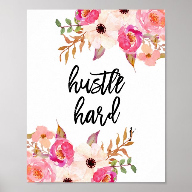 Hustle Hard, Office Desk Accessories, Office Decor (Front)