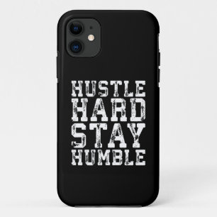 Hustle Hard, Stay Humble - Inspirational Words iPhone 11 Case