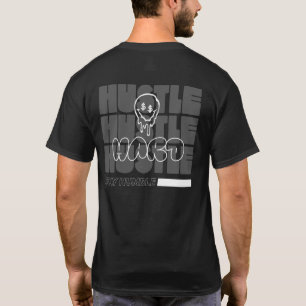 Hustle Hard Typography Graffiti Streetwear T-Shirt