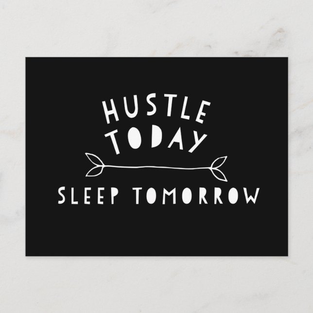 Hustle Today Motivational Postcard (Front)