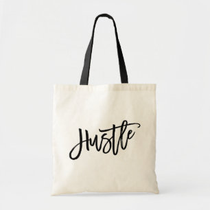 Hustle Trendy Lettering Tote Bag