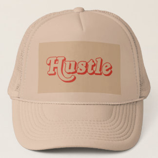 Hustle Trucker Hat | Retro Typography Cap |