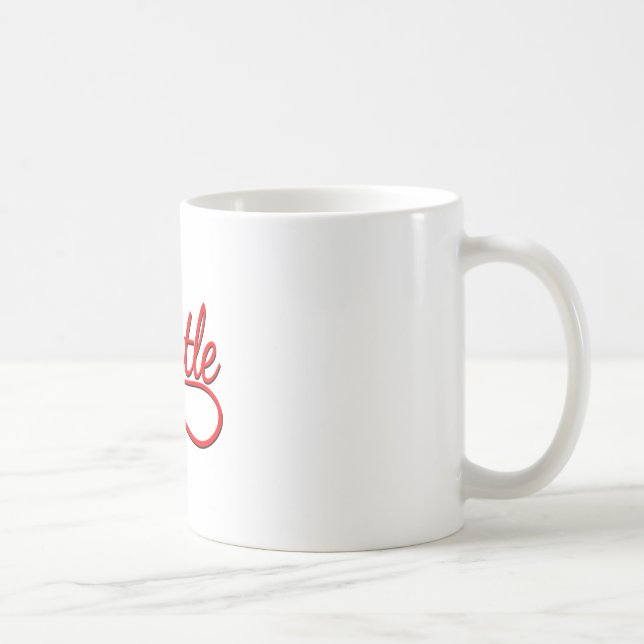 Hustle Typography Art Coffee Mug (Right)