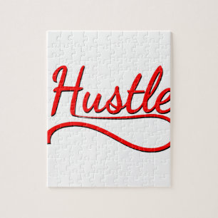 Hustle Typography Art Jigsaw Puzzle