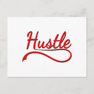 Hustle Typography Art Postcard