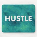 Hustle Watercolor Modern Typography Mousepad<br><div class="desc">Get your hustle on at work with this modern motivational mousepad featuring beautiful watercolor details.</div>