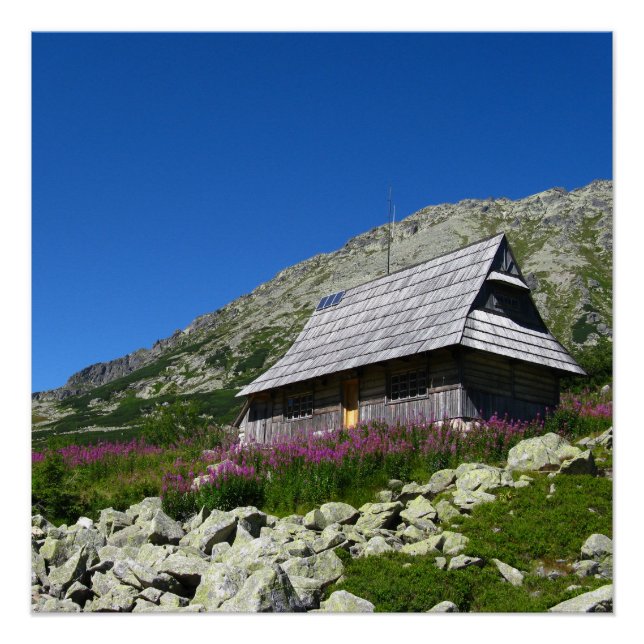 Hut in the Five Ponds Valley, Tatras Poster (Front)