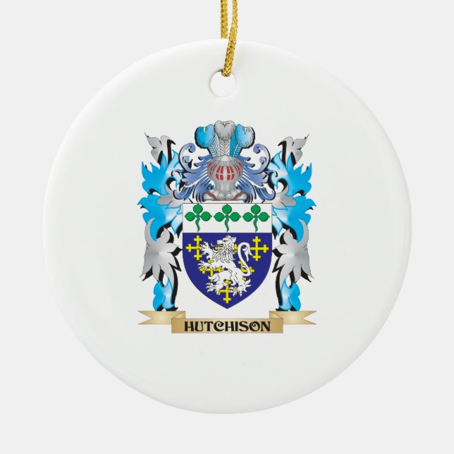 Hutchison Coat of Arms - Family Crest Ceramic Ornament (Front)