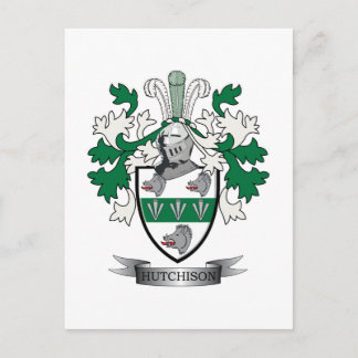 Hutchison Family Crest Coat of Arms Postcard