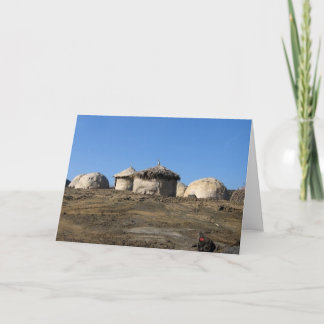 Huts in East-Africa Card