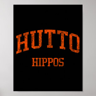 Hutto high school hs hutto tx vintage sports poster