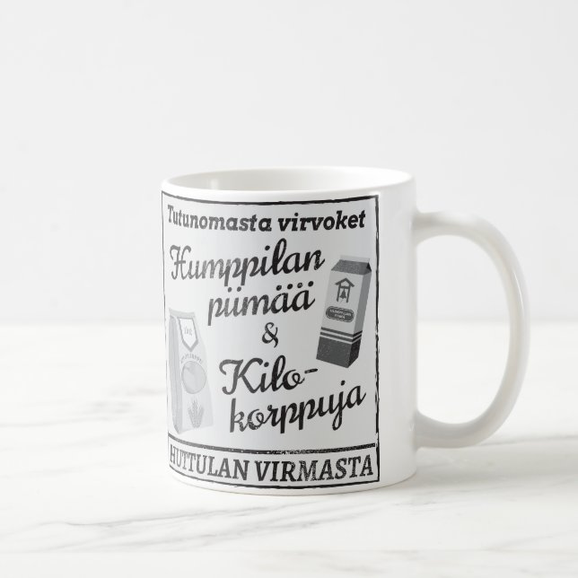 Huttulan piimää - sananmuunnos huumorimuki coffee mug (Right)