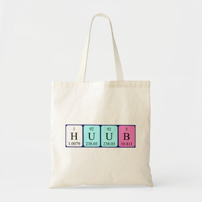 Huub periodic table name tote bag (Front)