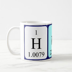 Huw periodic table name mug