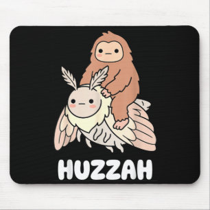 Huzzah bigfoot sasquatch mothman funny cryptid mouse pad
