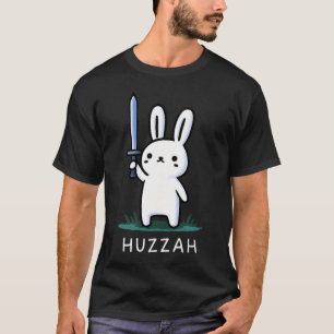Huzzah Bunny Knight Funny Sword T-Shirt