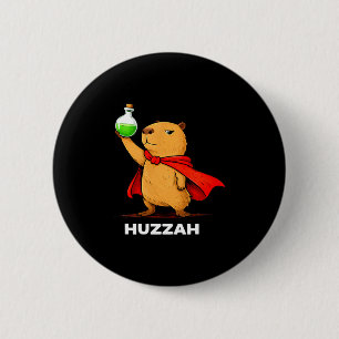 Huzzah capybara alchemist funny potion meme novelt 6 cm round badge