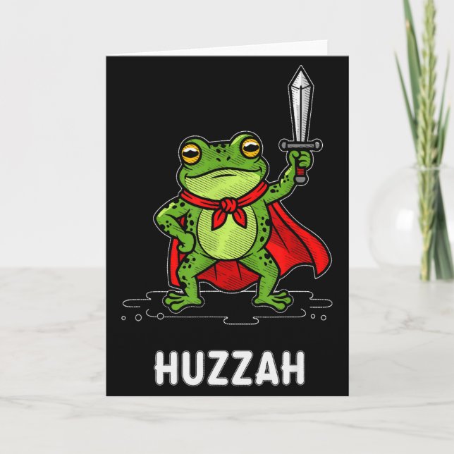 Huzzah Frog  Card (Front)