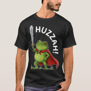 Huzzah Frog Knight Funny Sword Meme Frog Quote Men T-Shirt