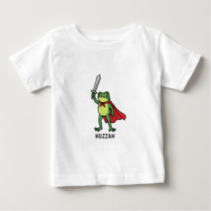 Huzzah Frog Knight Funny Sword Meme Quote Baby T-Shirt