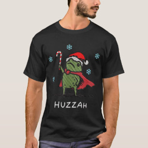 Huzzah Frog Knight Funny Sword Meme Quote Christma T-Shirt