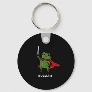 Huzzah Frog Knight Funny Sword Meme Quote  Key Ring