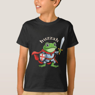 Huzzah Frog Knight Funny Sword Meme Quote Medieval T-Shirt