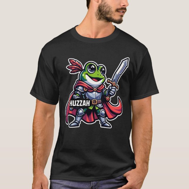 Huzzah Frog Knight T-Shirt (Front)