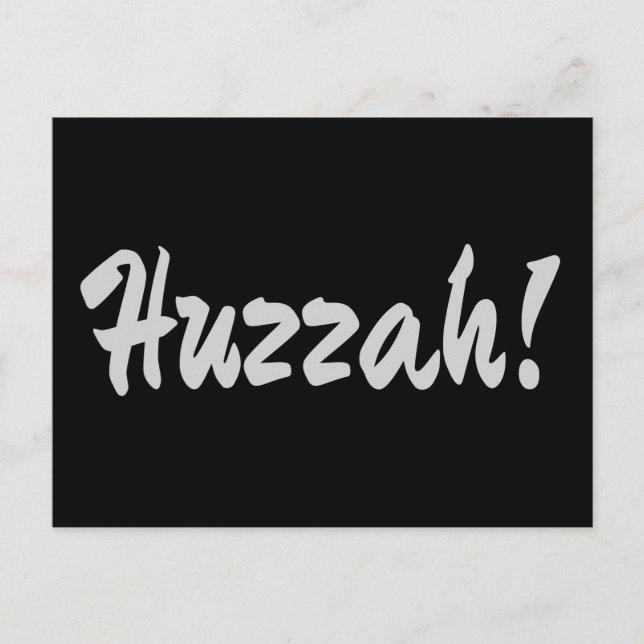 Huzzah! hurrah postcard (Front)