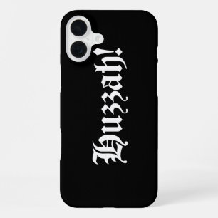 Huzzah! {Mediaeval Typography} iPhone Case