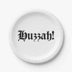 Huzzah! {Mediaeval Typography} Paper Plate