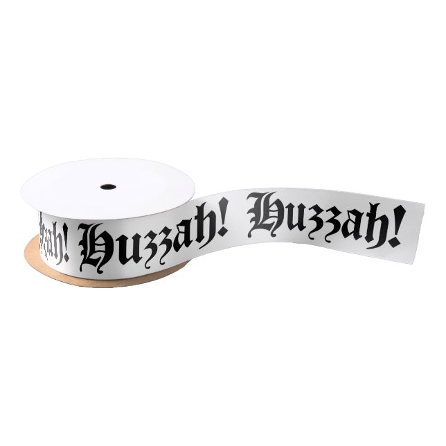 Huzzah! {Mediaeval Typography} Satin Ribbon (Spool)