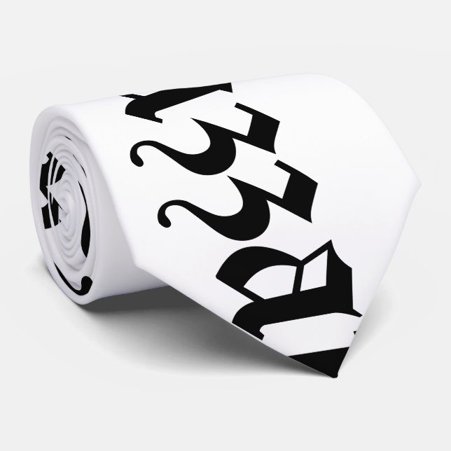 Huzzah! {Mediaeval Typography} Tie (Rolled)