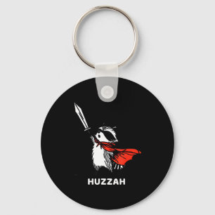 Huzzah Raccoon Knight Funny Sword Meme Quote  Key Ring