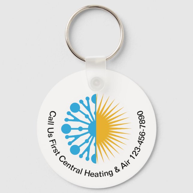 HVAC Air Conditioning Promotional Keychains (Front)