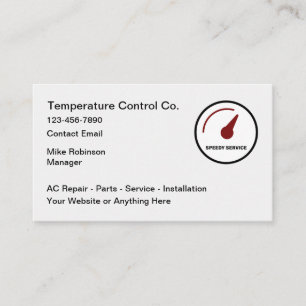 HVAC Air Conditioning Services Business Cards