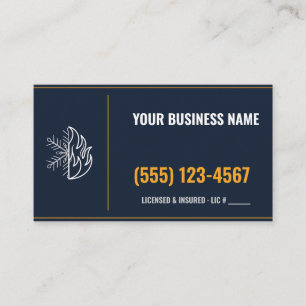 HVAC Business Cards, Custom Name & Phone Card