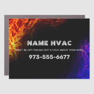 HVAC Car Magnet Business Cards